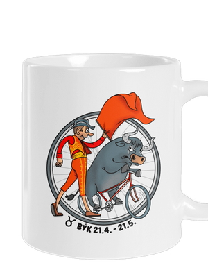 Cyklistický horoskop: Býk klasický hrnček White