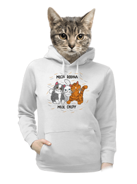 dámska mikina klokanka