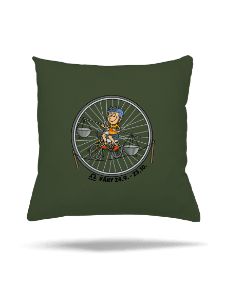Cyklistický horoskop: Váhy vankúš Olive Green