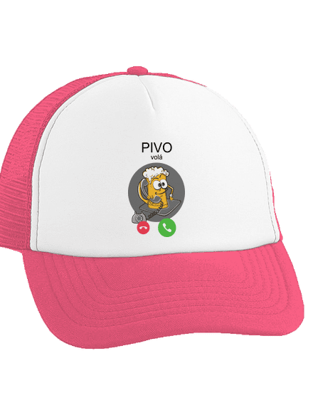 Pívo volá šiltovka truckerka Fluorescent Pink cap