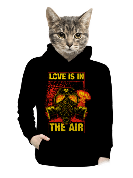 Love is in the Air dámska mikina klokanka Black
