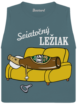 Sviatočný ležiak dámske tielko voľné Heather Deep Teal