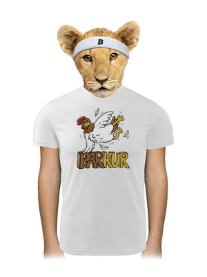 Parkur detské športové tričko White