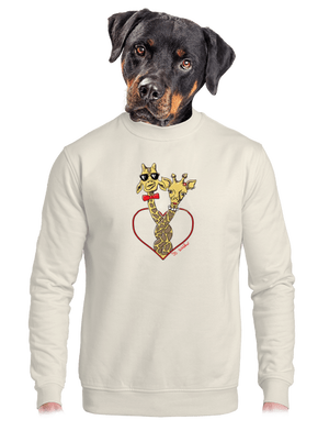 Žirafy vo zväzku unisex mikina bez kapucne Off White