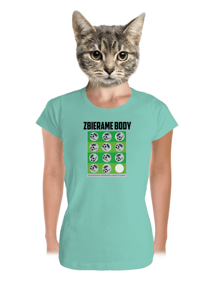 Zbierame body - futbal dámske tričko prémium Mint Mal