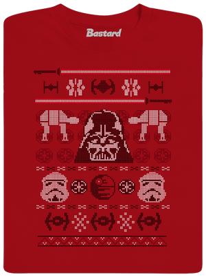 Vader na svetri pánske dlhý rukáv Red