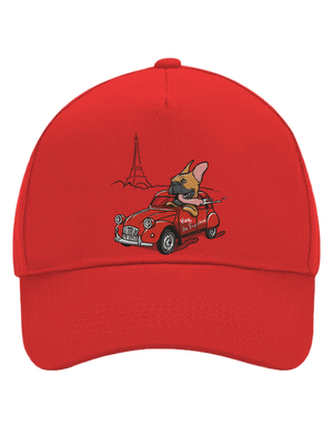 Francúzsky buldoček šiltovka baseballka Classic Red