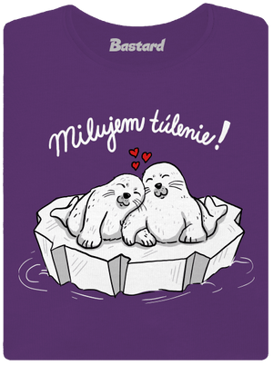Milujem túlenie dámske tričko prémium Purple