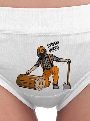 Drevorubač dámske nohavičky White