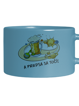 A predsa sa točí! hrnček makronka Blue Macaron