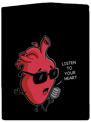 Listen to your heart dámska mikina na zips Black