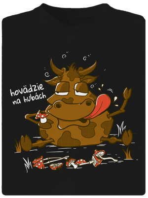 Hovädzie na hubách detské športové tričko Black