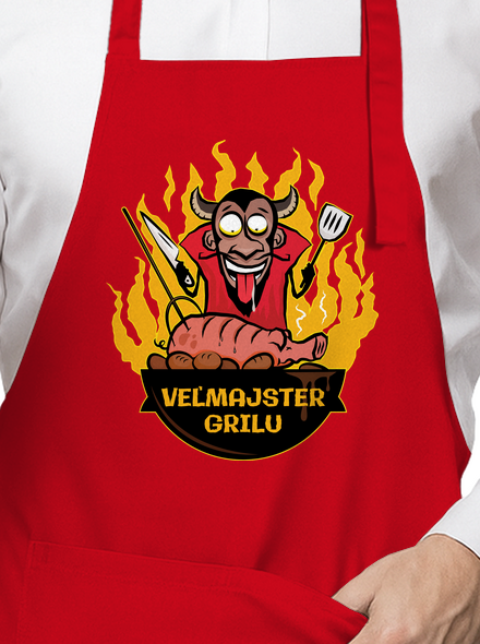 Veľmajster grilu zástera Red