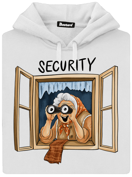 Security babička dámska mikina klokanka White