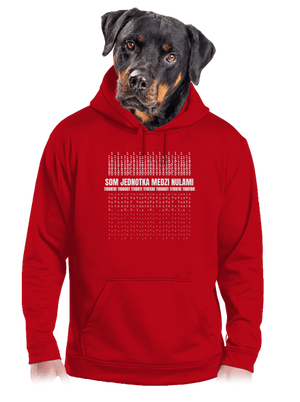 Jednotka medzi nulami pánska mikina klokanka Red