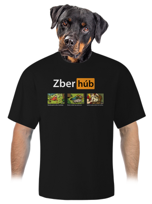 Zber húb unisex tričko oversized Black