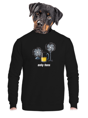 Only fans unisex mikina bez kapucne Black