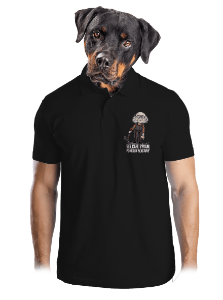 Neklidný bez kafe pánska polokošeľa Black