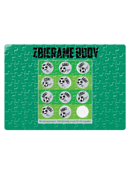 Zbierame body - futbal puzzle White