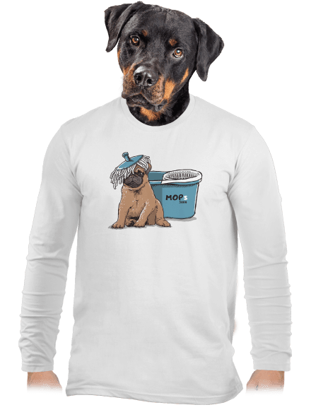 Mops pánske dlhý rukáv White