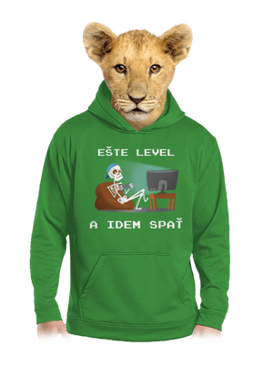 Ešte level detská mikina klokanka Kelly Green AWD