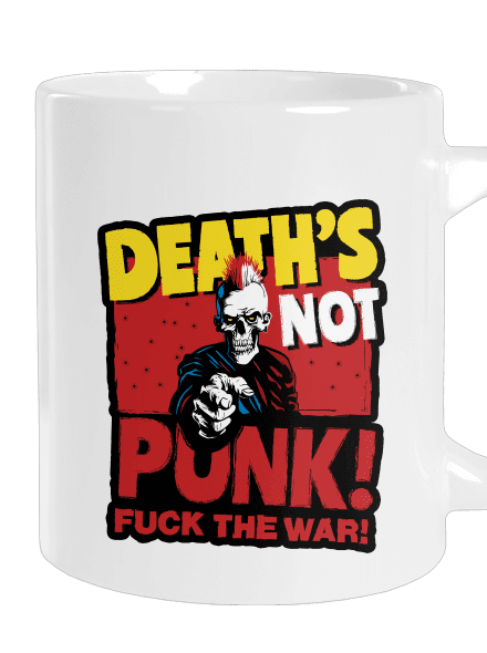 Death's not punk veľký hrnček White