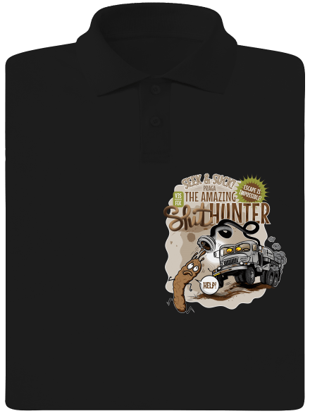 Shithunter pánska polokošeľa Black