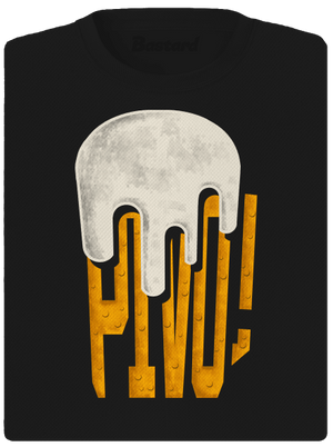 Nápis Pivo dámske športové tričko Black