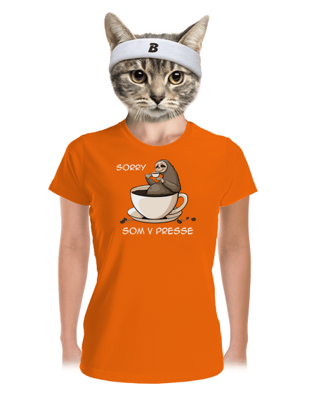 V presse dámske športové tričko Neon Orange