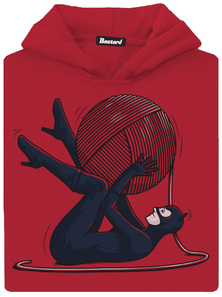 Catwoman detská mikina klokanka Fire Red