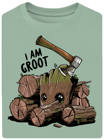 I Am Groot unisex tričko oversized Sage