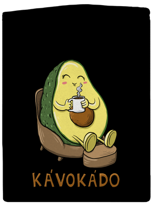 Kávokádo dámska mikina na zips Black