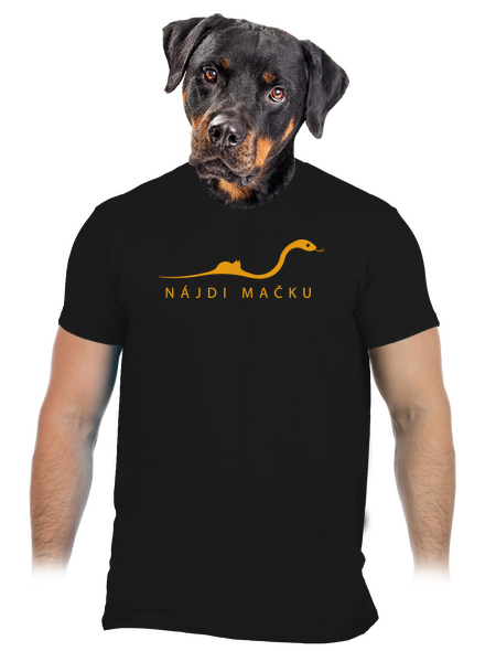 Nájdi mačku pánske tričko Black