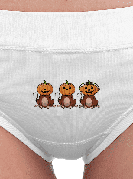 Halloween opičky dámske nohavičky White