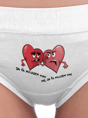 Srdiečka dámske nohavičky White