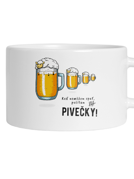 Pivečka hrnček makronka White