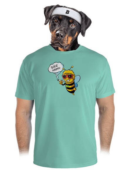 Bee happy pánske športové tričko Mint Mal