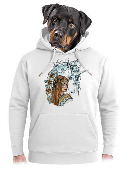 Elfka s jednorožcom unisex mikina premium Snowwhite