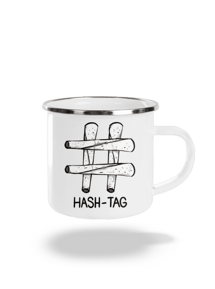 Hash tag plecháčik White