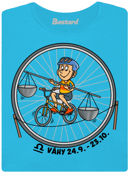 Cyklistický horoskop: Váhy dámske tričko Blue Atol