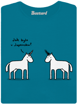 Pornorožec dámske tričko s lemom Turquoise