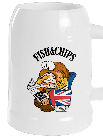Fish and chips polliter White