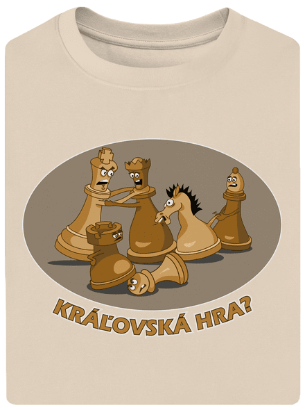 Kráľovská hra unisex tričko oversized Almond