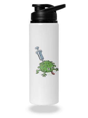 Zapichnutý covid flaša na vodu White