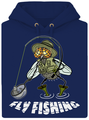 Fly fishing unisex mikina premium Navy