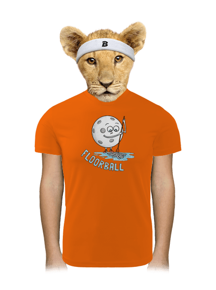 Floorball detské športové tričko Neon Orange