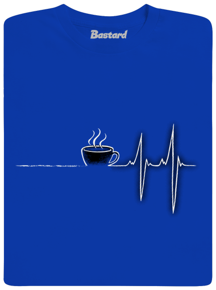 Coffee help pánske dlhý rukáv Royal Blue