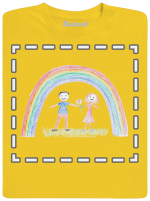 Detské kresby - Nahraj vlastnú pánske tričko Gold