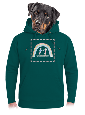 Detské kresby - Nahraj vlastnú unisex mikina premium Emerald Green