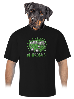 Mikrobus unisex tričko oversized Black